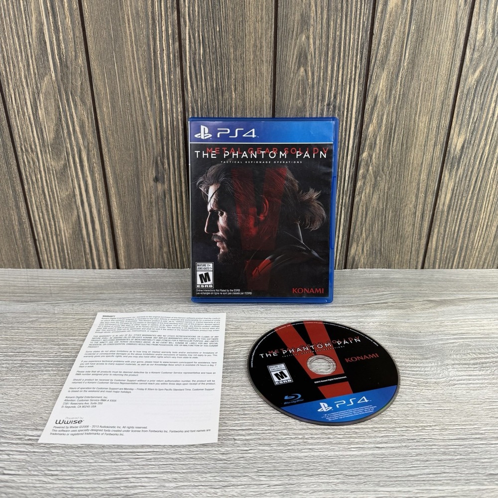 Metal Gear Solid 5 V: The Phantom Pain (Sony PlayStation 4, 2015)  Tested